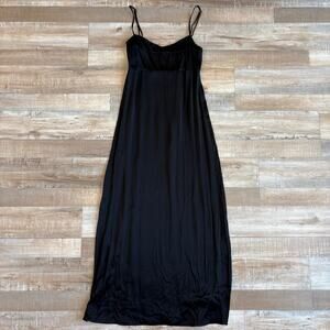 DISSH Black Satin Midi Dress Size US4